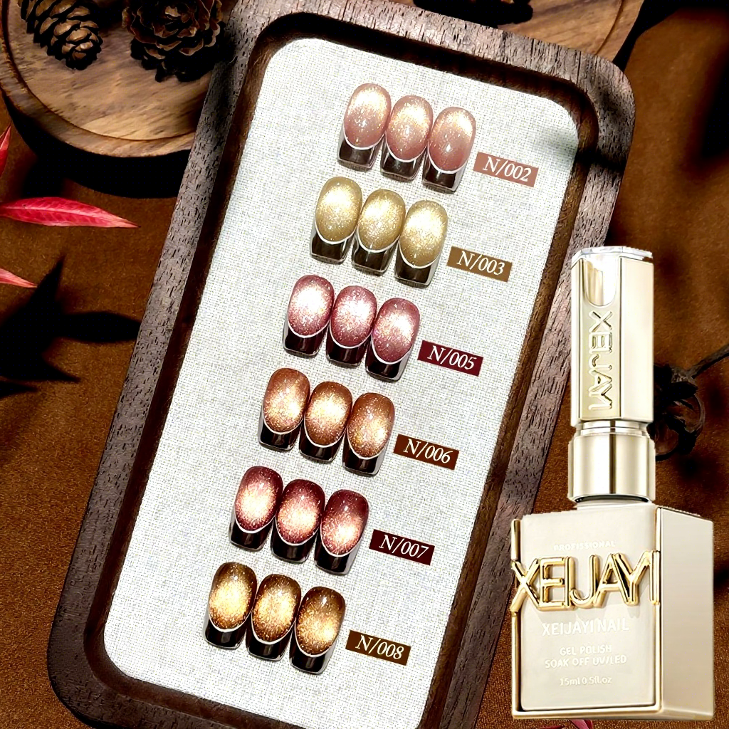 Nail Art Gel - XEIJAYI 6컬러 문라이트 캣아이 네일 젤