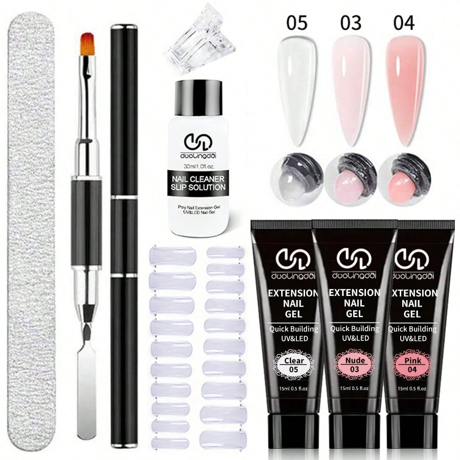 Nail Extension Form - 8개/세트 폴리 익스텐션 젤 세트 네일