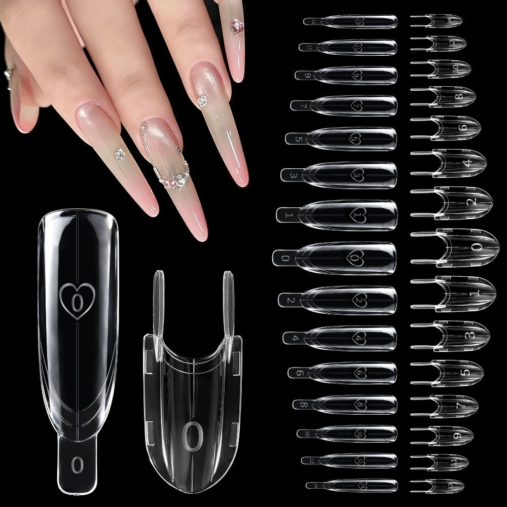Nail Extension Form - 120개 로켓 모양 샌드위치 듀얼 네일