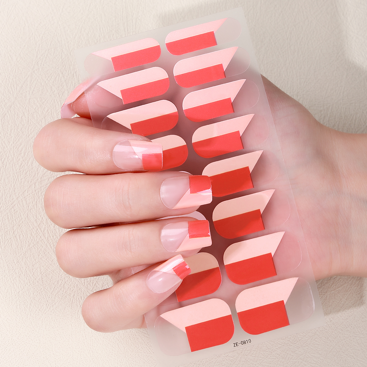 16 팁 풀 커버 프랑스어 매니큐어 스트립 그라디언트  - Striping Tape Nail 리뷰 및 가격