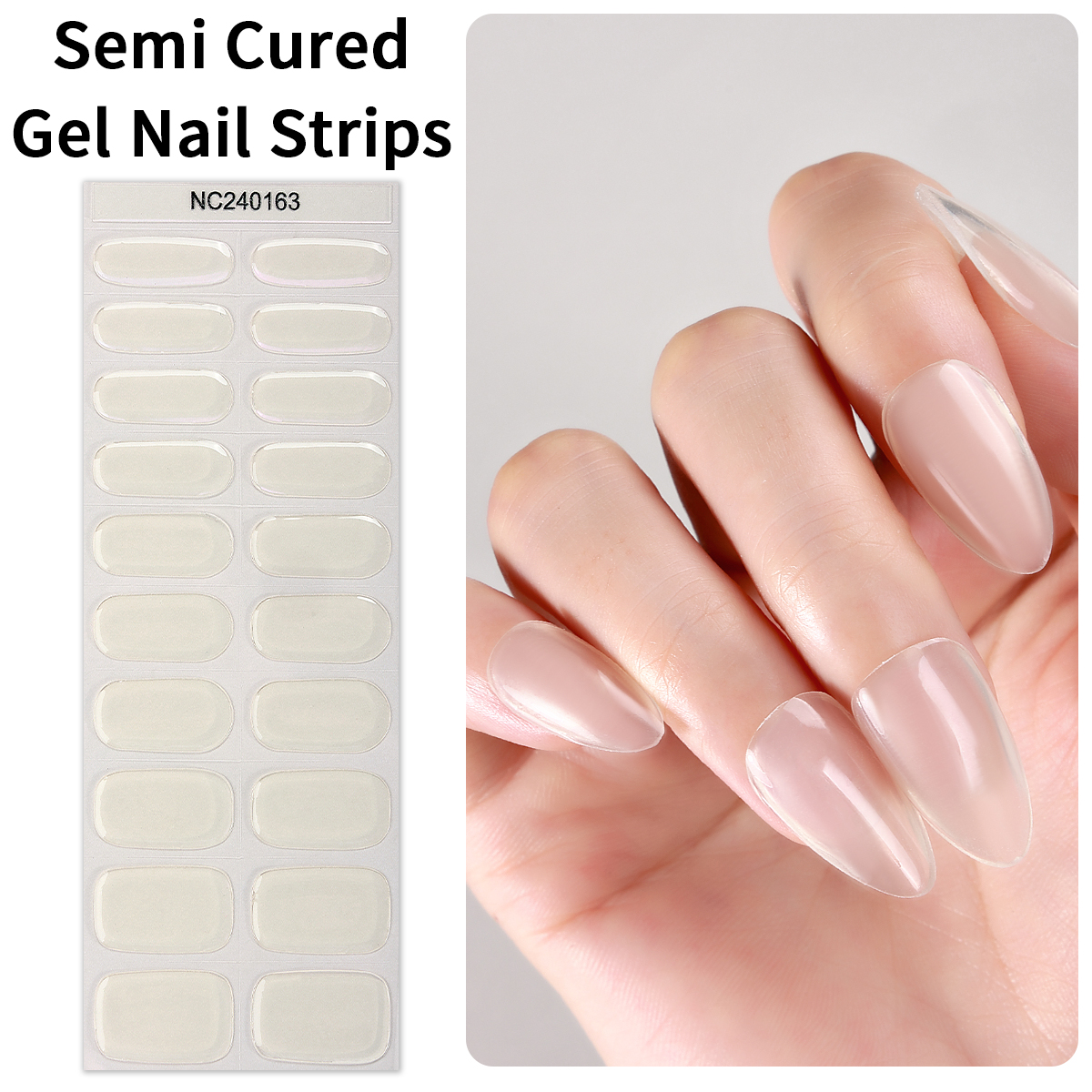 20 팁 투명 반 경화 젤 네일 스트립 클리어 익스텐션 - Striping Tape Nail 리뷰 및 가격