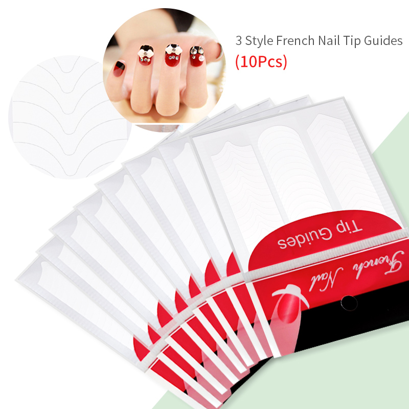 프렌치 팁 매니큐어 스티커 10/50/100PCS 네일 - Striping Tape Nail 리뷰 및 가격