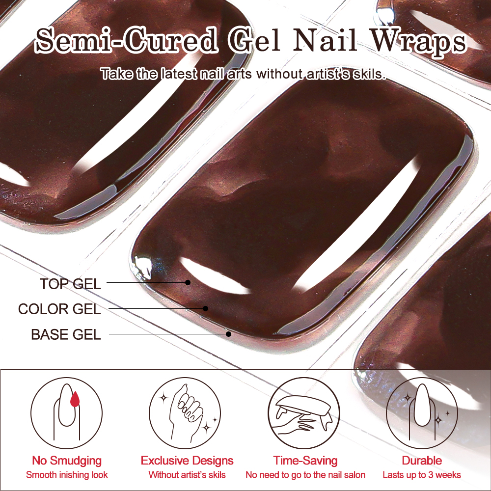 세미큐어드 젤 네일 스트립 16팁 - 셀프 접착 젤 네 - Striping Tape Nail 리뷰 및 가격