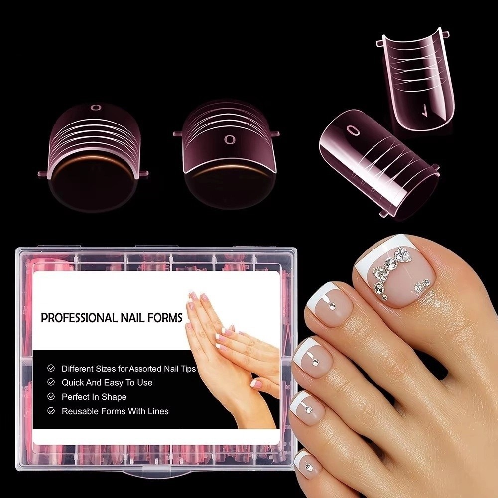 120개 신형 듀얼 폼 발톱 몰드 아크릴 풀커버 폴리  - Nail Extension Form 리뷰 및 가격
