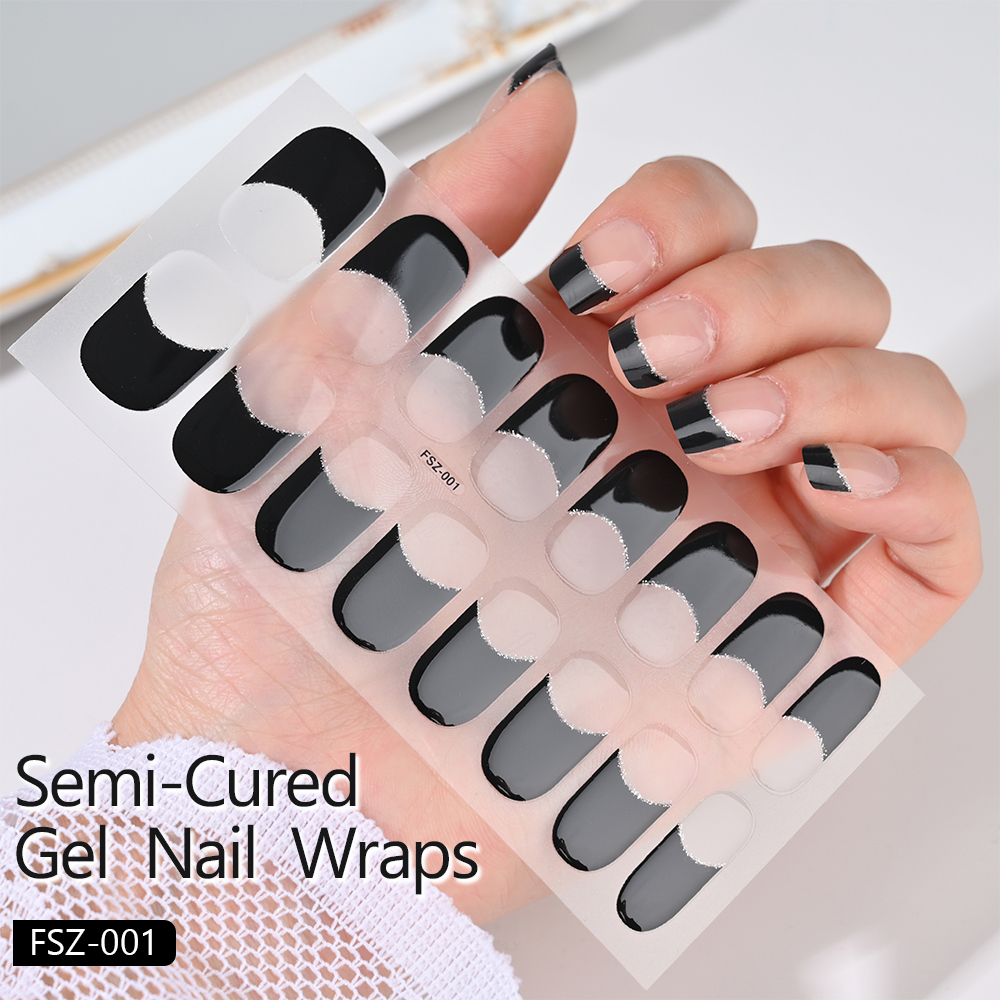 반 경화 젤 네일 스트립 스티커 16 팁/시트 화이트  - Striping Tape Nail 리뷰 및 가격