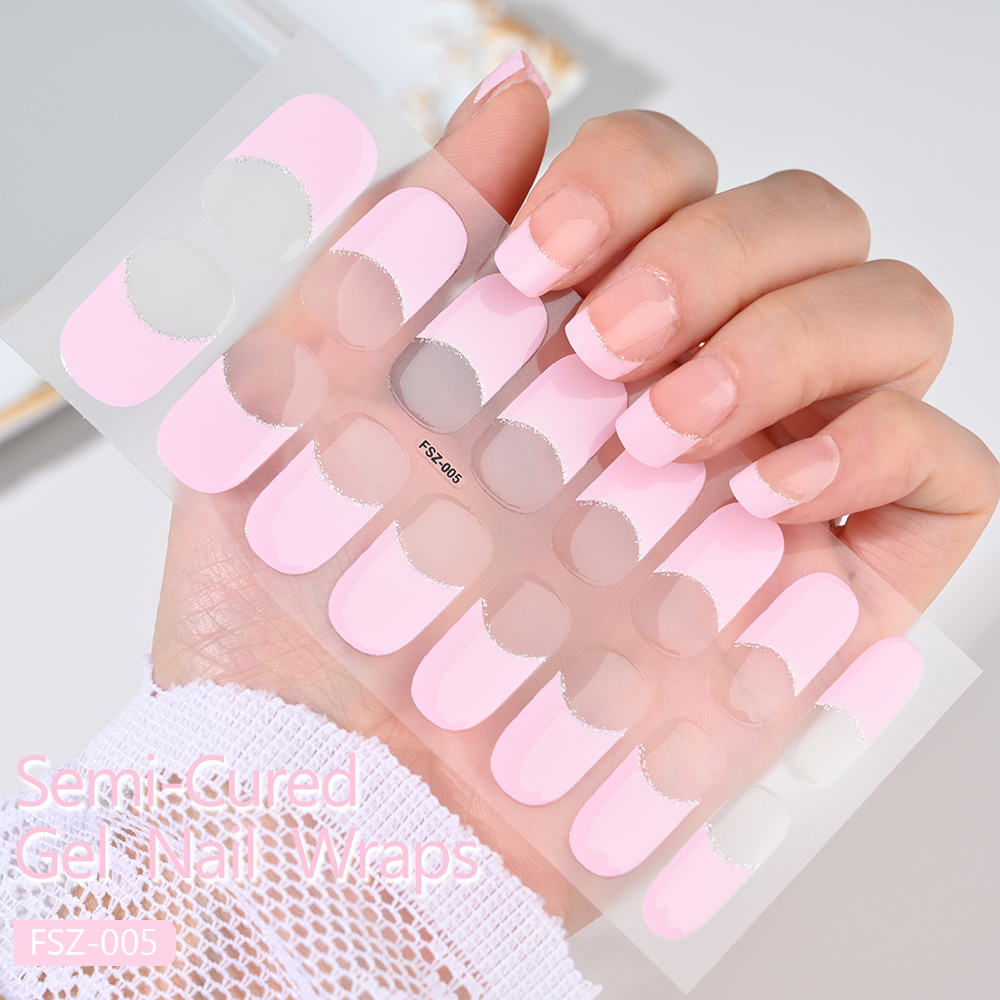 반 경화 젤 네일 스트립 스티커 16 팁/시트 화이트  - Striping Tape Nail 리뷰 및 가격