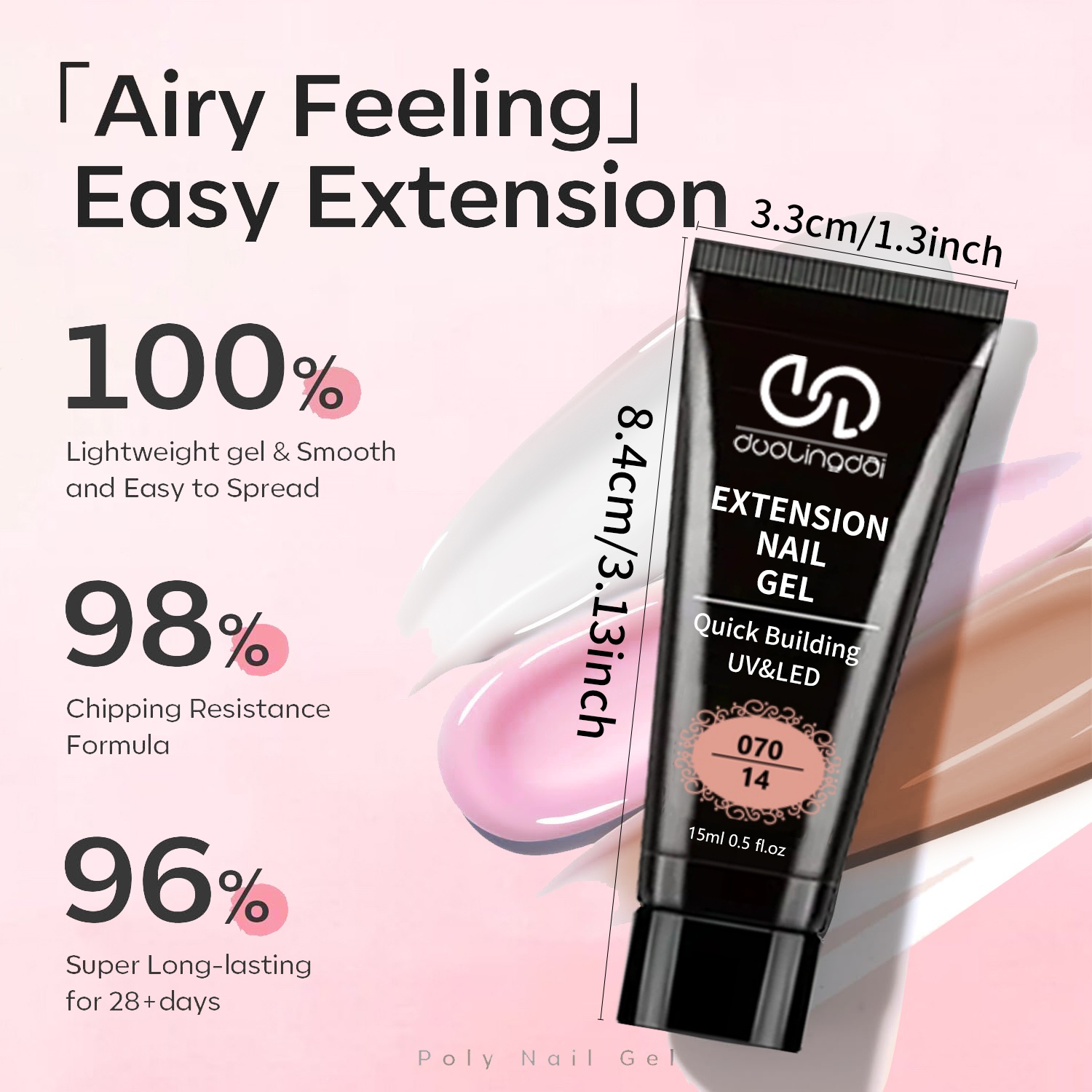8개/세트 폴리 익스텐션 젤 세트 네일 아트 폴리젤 키 - Nail Extension Form 리뷰 및 가격