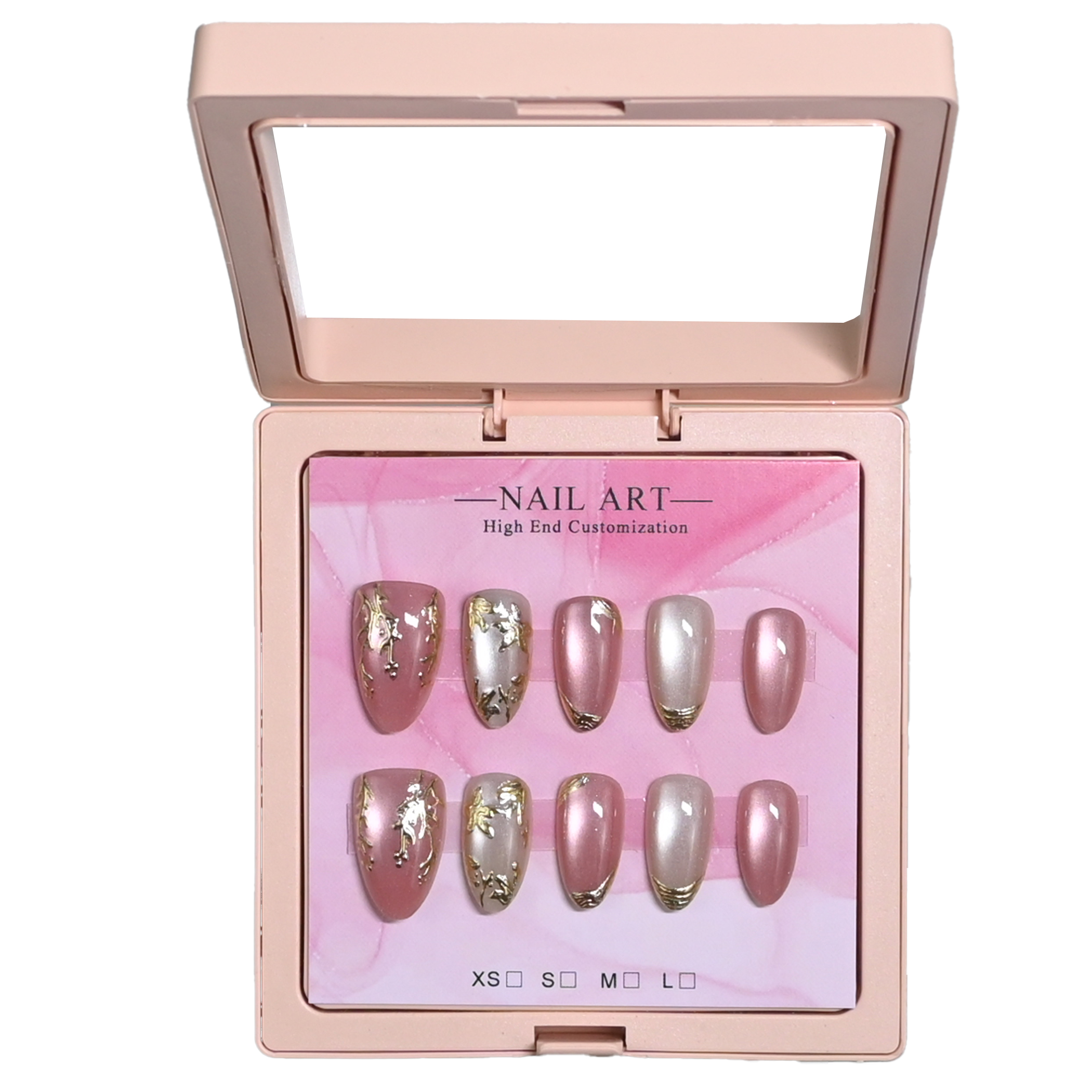 10개입 미디엄 아몬드 핸드메이드 프레스온 네일 선물  - Nail Extension Form 리뷰 및 가격