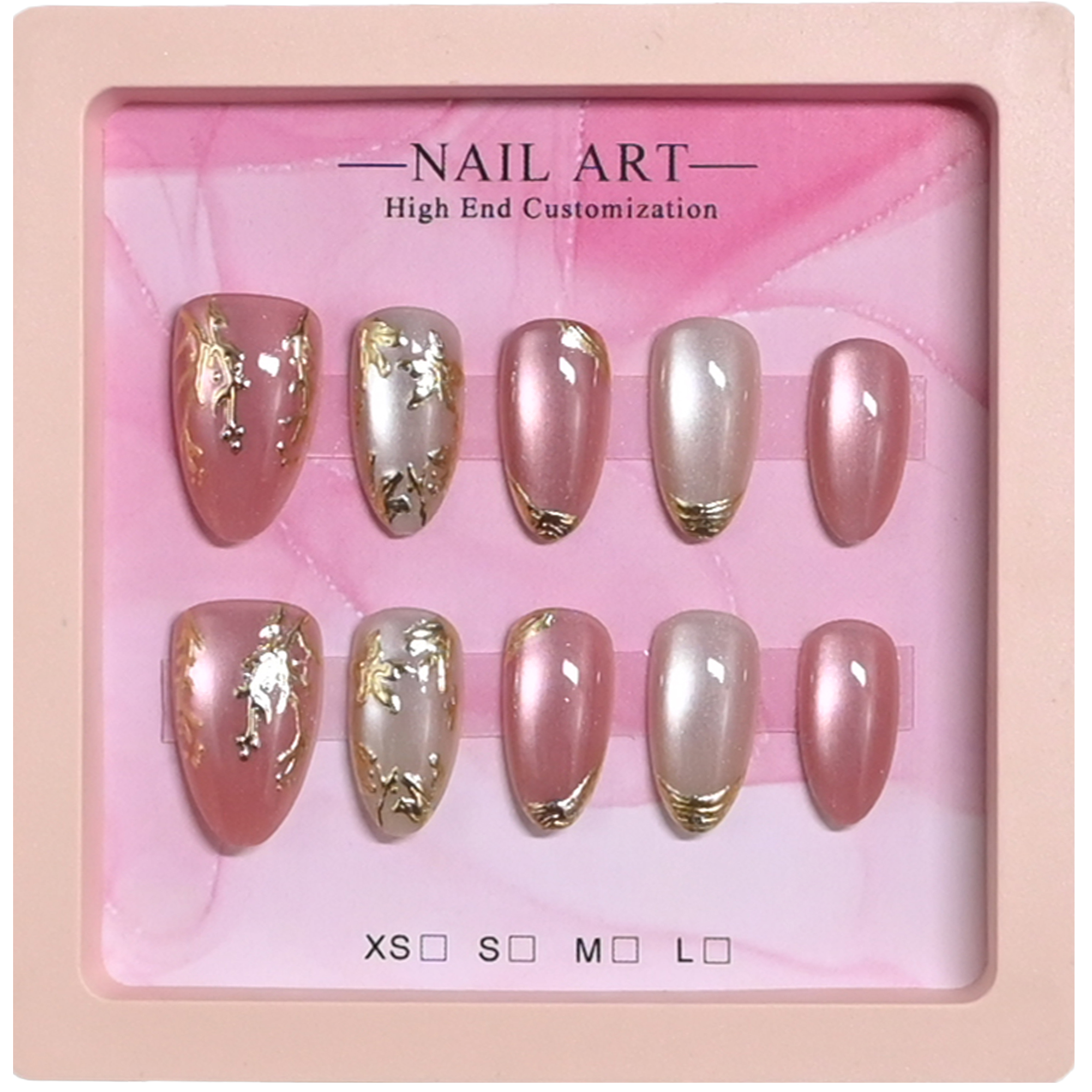 10개입 미디엄 아몬드 핸드메이드 프레스온 네일 선물  - Nail Extension Form 리뷰 및 가격