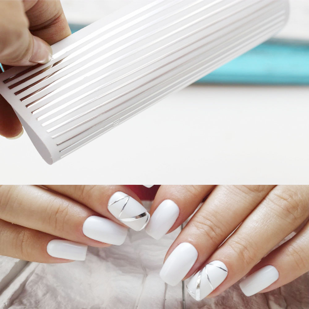 1 시트 3D 골드 실버 라인 스트라이프 네일 스티커  - Striping Tape Nail 리뷰 및 가격