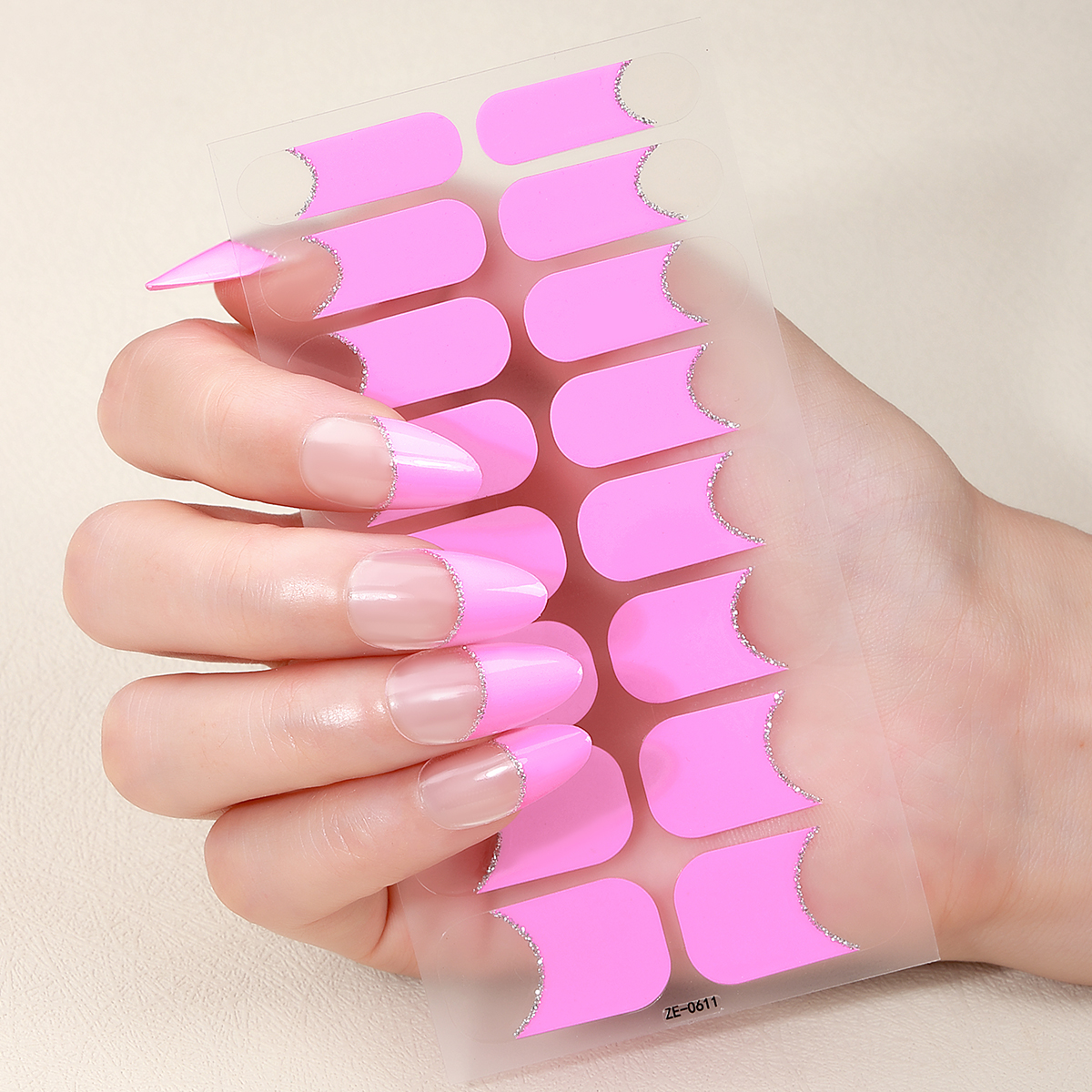 16 팁 전체 커버 네일 스티커 프렌치 화이트 핑크 자 - Striping Tape Nail 리뷰 및 가격