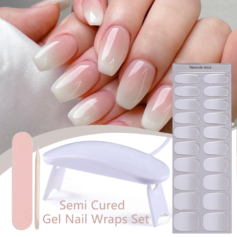 Harunouta 4 개/대 그라디언트 젤리 세미 경화 - Striping Tape Nail 리뷰 및 가격