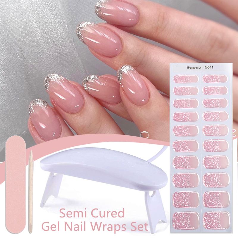 Harunouta 4 개/대 그라디언트 젤리 세미 경화 - Striping Tape Nail 리뷰 및 가격