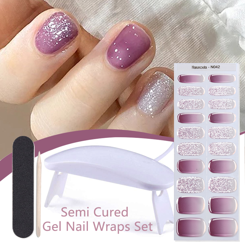 Harunouta 4 개/대 그라디언트 젤리 세미 경화 - Striping Tape Nail 리뷰 및 가격