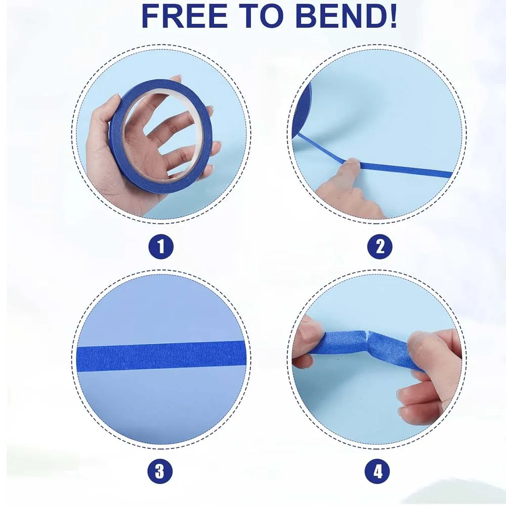 파란색 테이프 3롤은 마스킹 테이프, 자동차, 사무실, - Striping Tape Nail 리뷰 및 가격