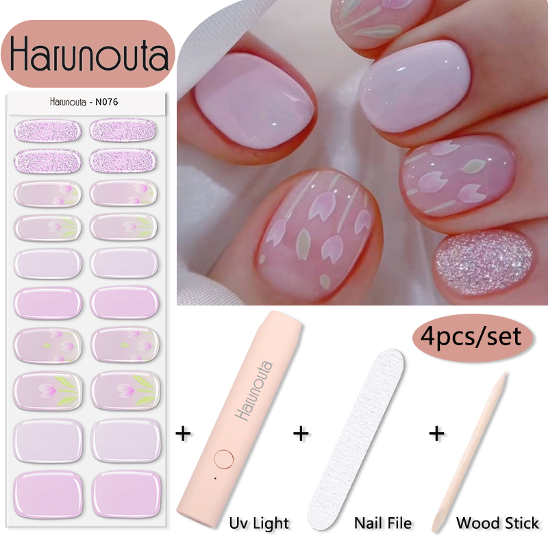 Harunouta 1 세트 꽃 반 경화 젤 네일 스트립 - Striping Tape Nail 리뷰 및 가격