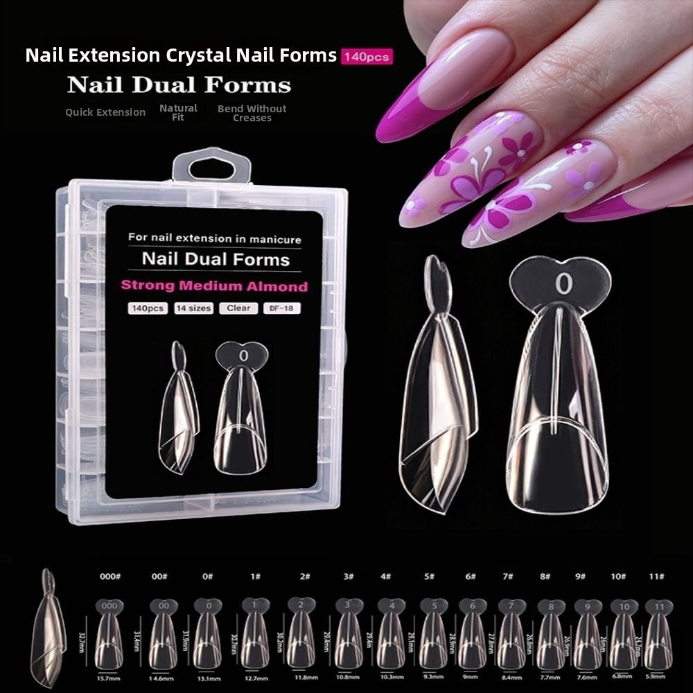 140개 14가지 사이즈 프렌치 네일 듀얼 폼 스퀘어  - Nail Extension Form 리뷰 및 가격