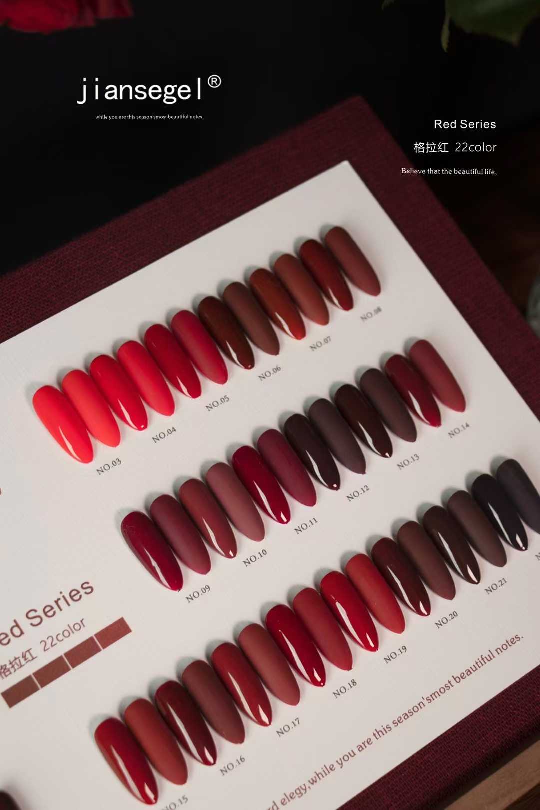 JIANSE 22색 네일 젤 세트 네일 살롱 레드 커피 - Nail Art Gel 리뷰 및 가격