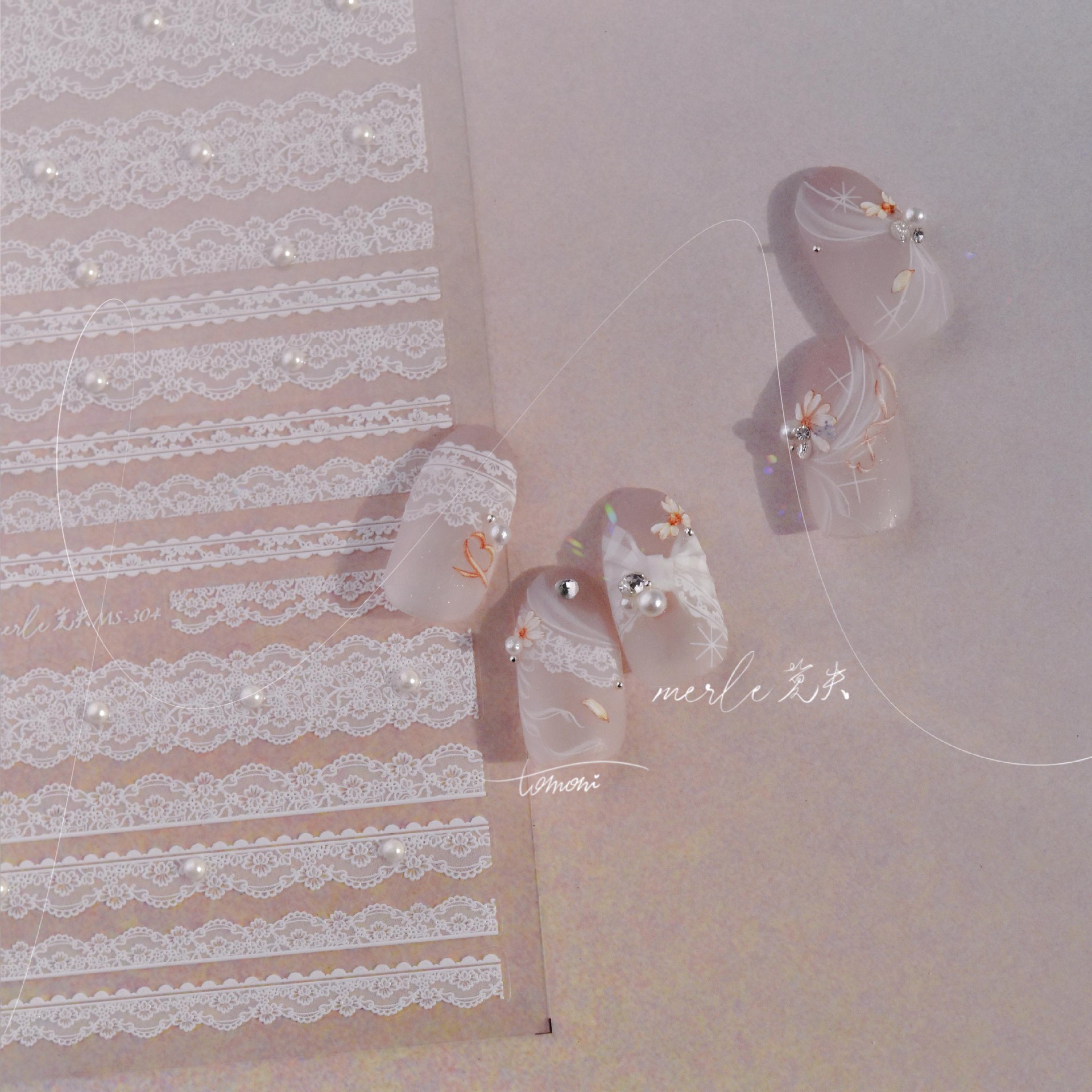 5D 릴리프 미세 제작 화이트 블랙 핑크 격자 레이스  - Striping Tape Nail 리뷰 및 가격